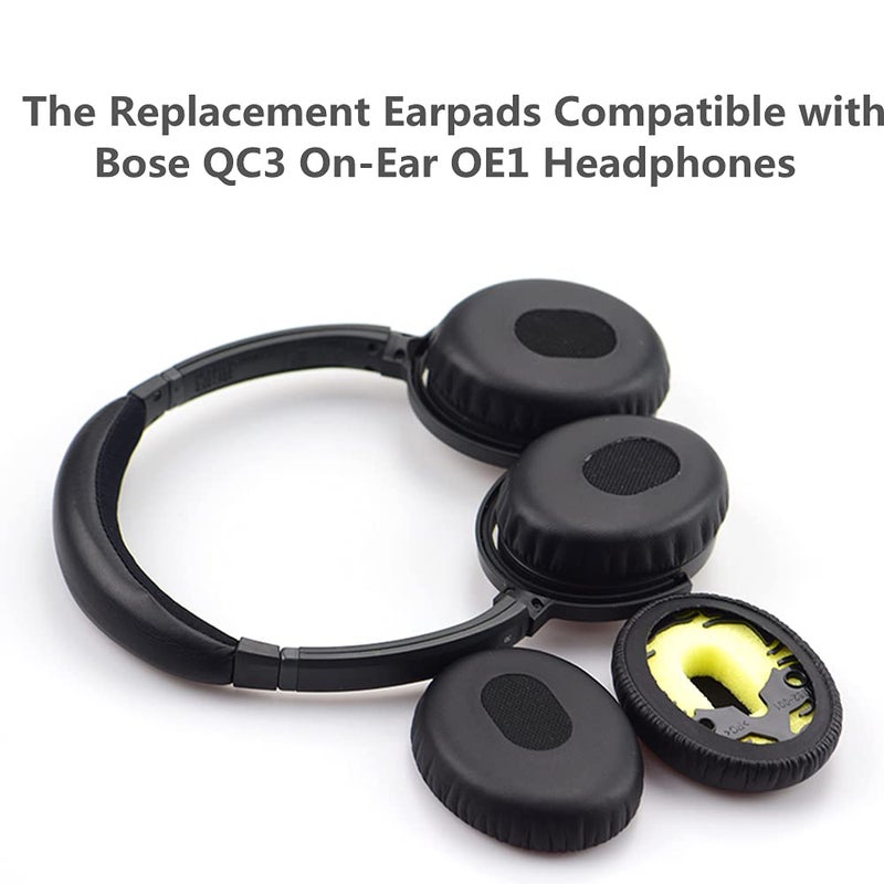 Saipomor QC3 Replacement Ear Cushions Kit Exact Replacement Ear Pads Compatible with Bose QC3 On-Ear OE1 Headphones - Image 3